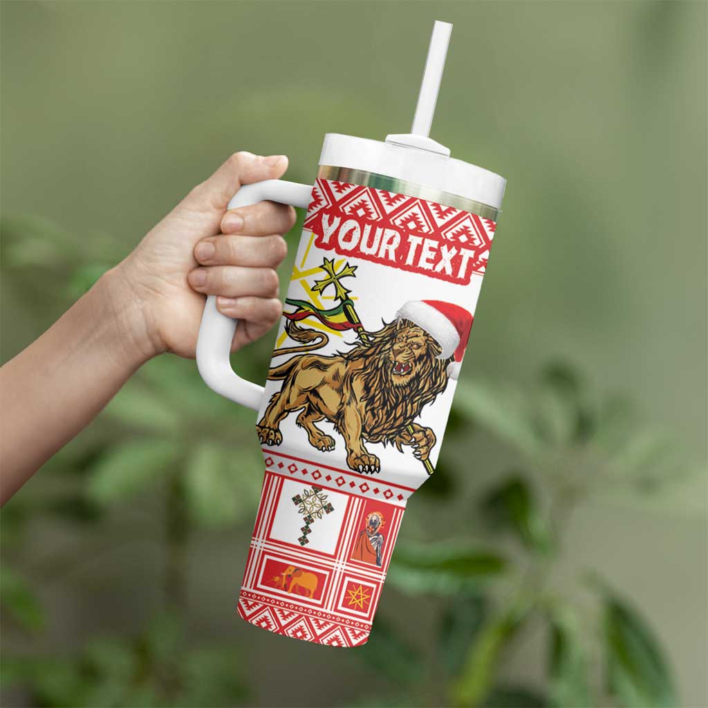 Personalized Ethiopia Christmas Tumbler With Handle Lion of Judah - Melikam Gena! - Wonder Print Shop