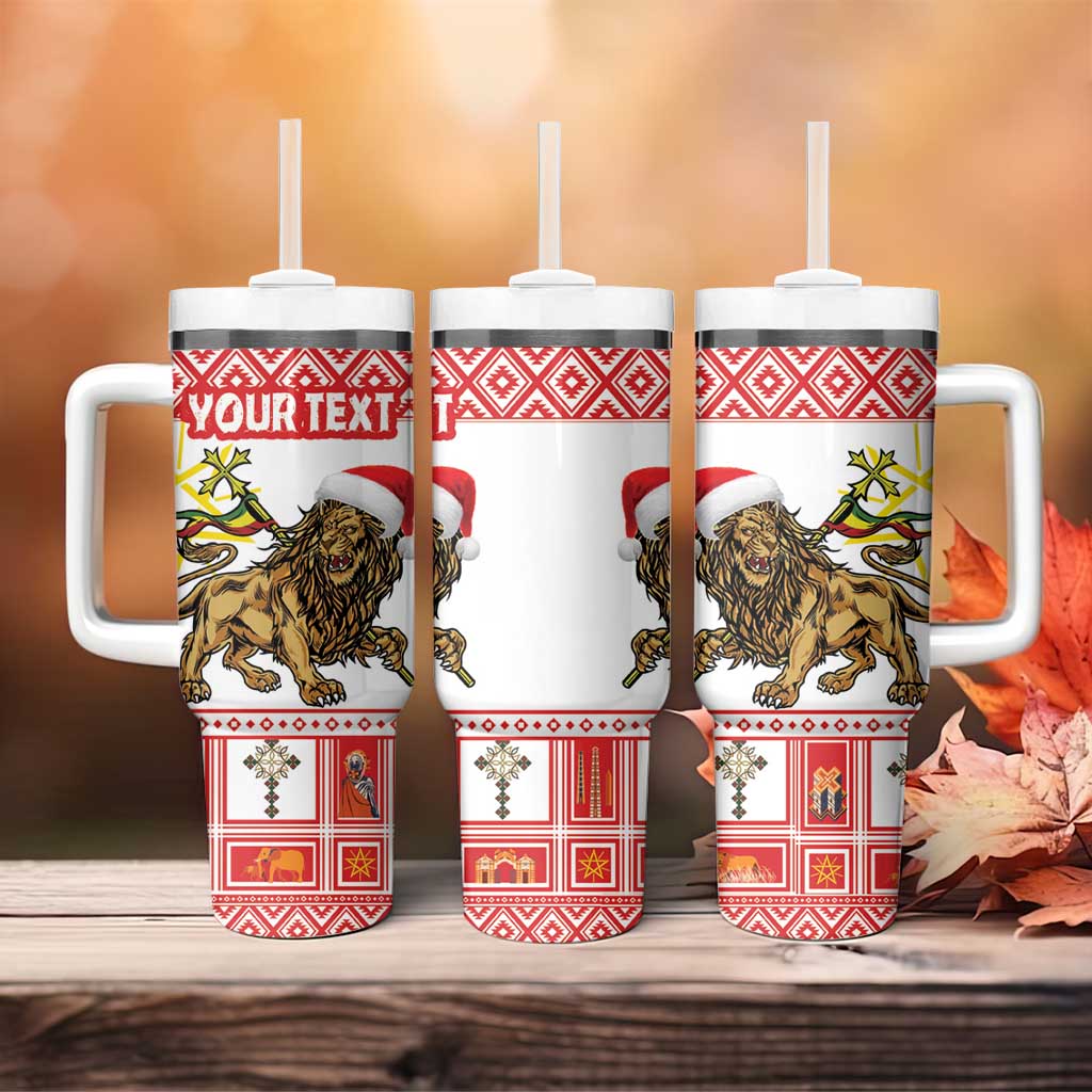 Personalized Ethiopia Christmas Tumbler With Handle Lion of Judah - Melikam Gena! - Wonder Print Shop