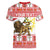 Personalized Ethiopia Christmas Women V-Neck T-Shirt Lion of Judah - Melikam Gena! - Wonder Print Shop