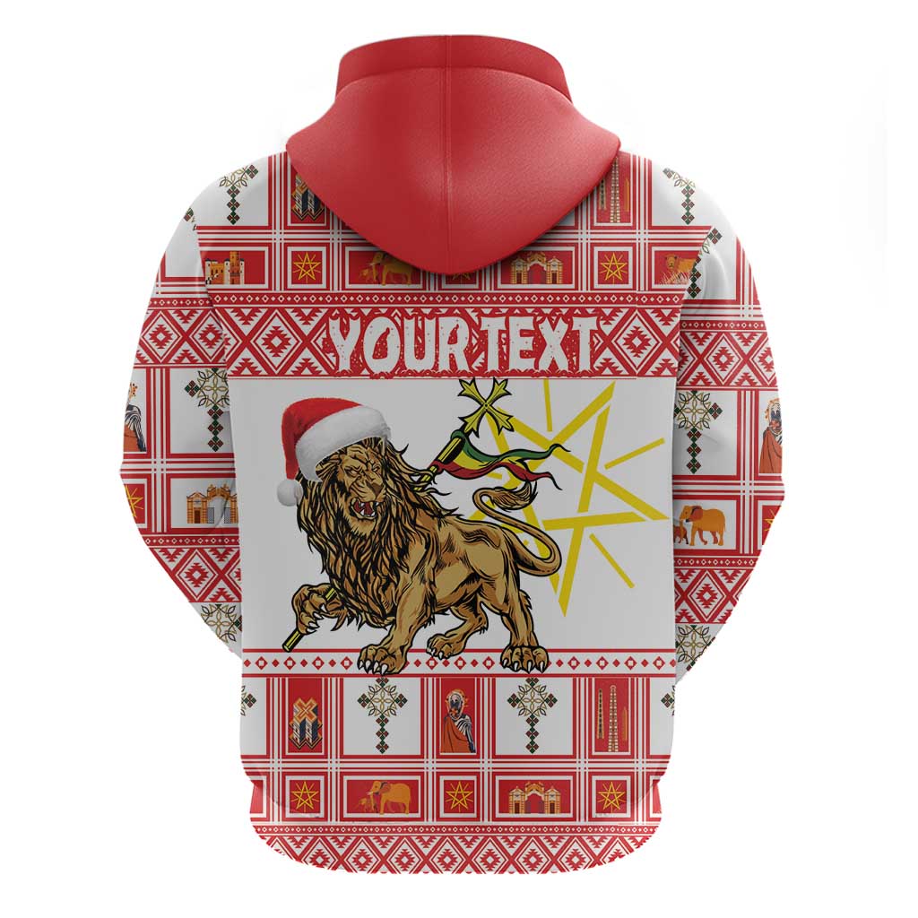 Personalized Ethiopia Christmas Zip Hoodie Lion of Judah - Melikam Gena! - Wonder Print Shop