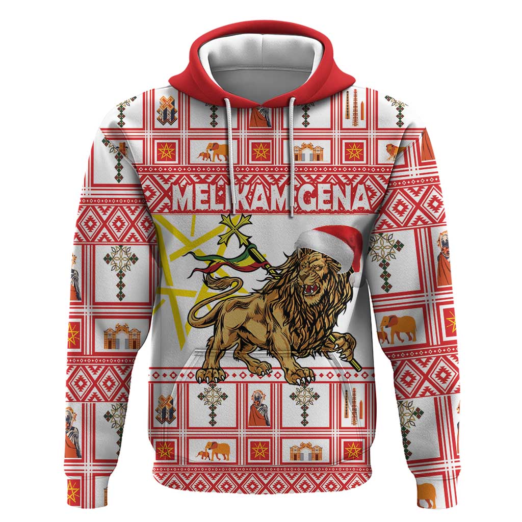 Personalized Ethiopia Christmas Zip Hoodie Lion of Judah - Melikam Gena! - Wonder Print Shop