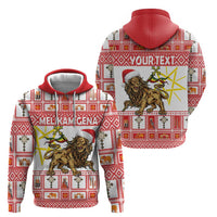 Personalized Ethiopia Christmas Zip Hoodie Lion of Judah - Melikam Gena! - Wonder Print Shop