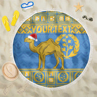 Personalized Eritrea Christmas Beach Blanket Ruhus Beal Lidet - National Emblem - Wonder Print Shop