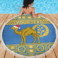 Personalized Eritrea Christmas Beach Blanket Ruhus Beal Lidet - National Emblem - Wonder Print Shop