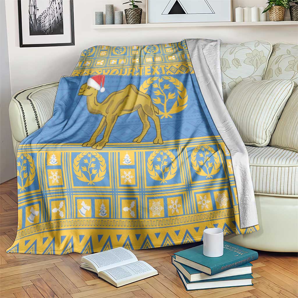 Personalized Eritrea Christmas Blanket Ruhus Beal Lidet - National Emblem