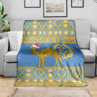 Personalized Eritrea Christmas Blanket Ruhus Beal Lidet - National Emblem