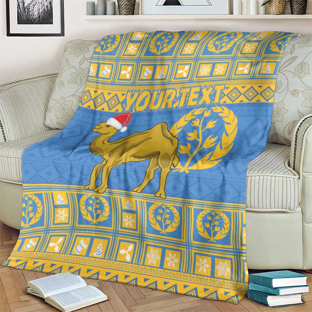 Personalized Eritrea Christmas Blanket Ruhus Beal Lidet - National Emblem
