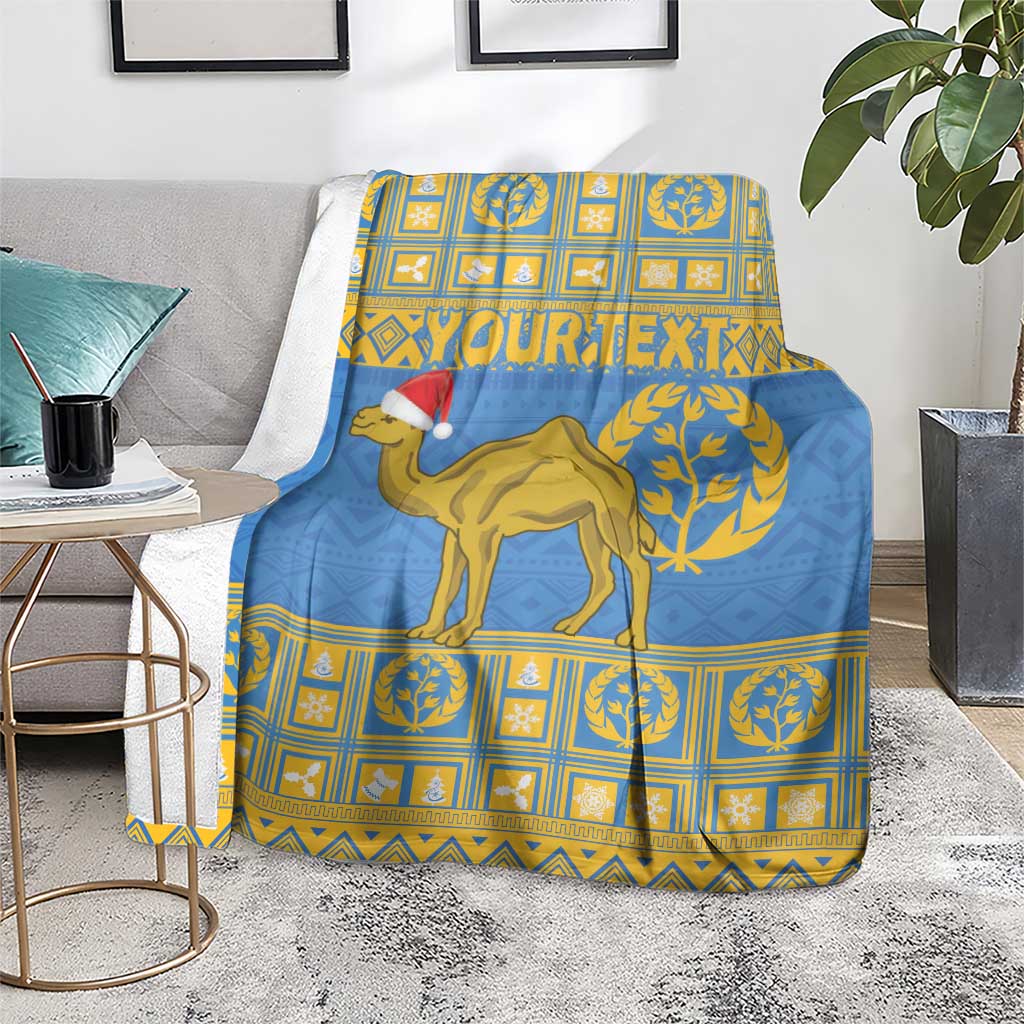 Personalized Eritrea Christmas Blanket Ruhus Beal Lidet - National Emblem