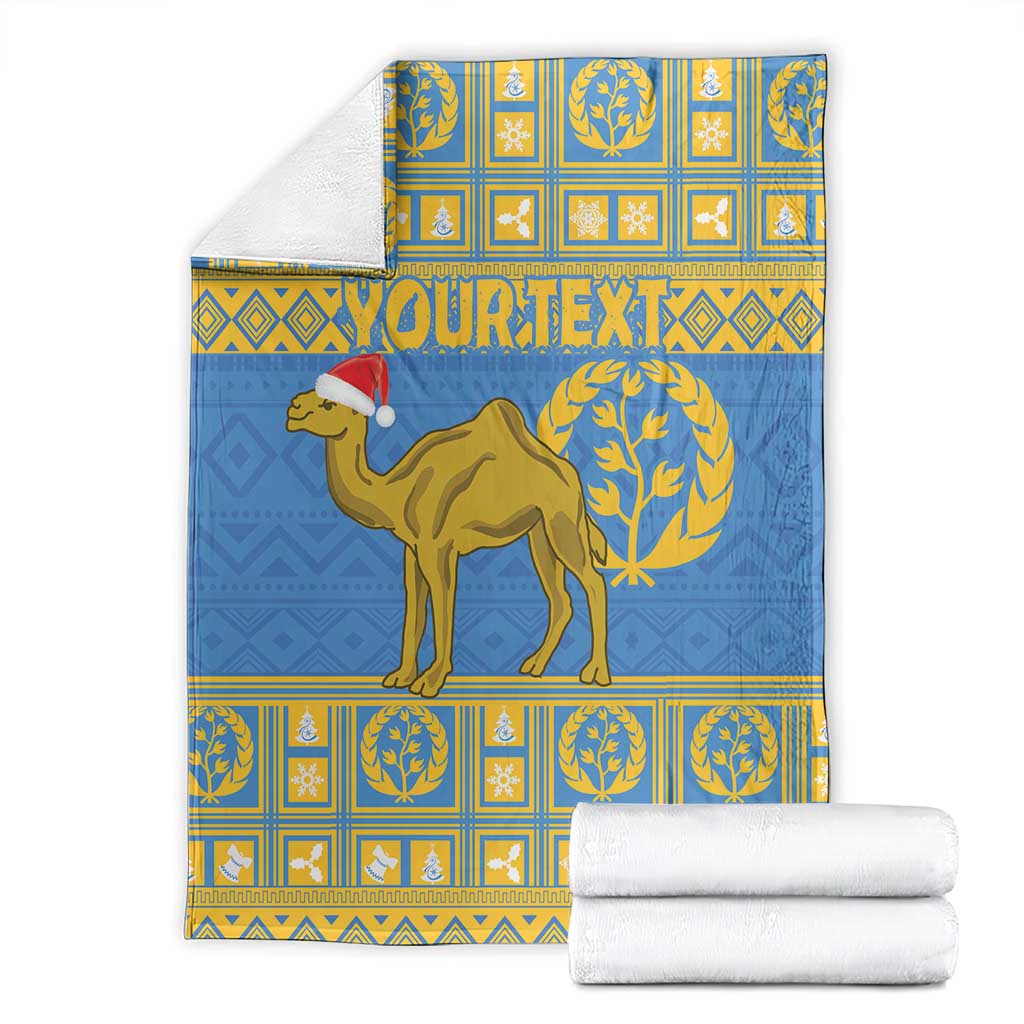 Personalized Eritrea Christmas Blanket Ruhus Beal Lidet - National Emblem
