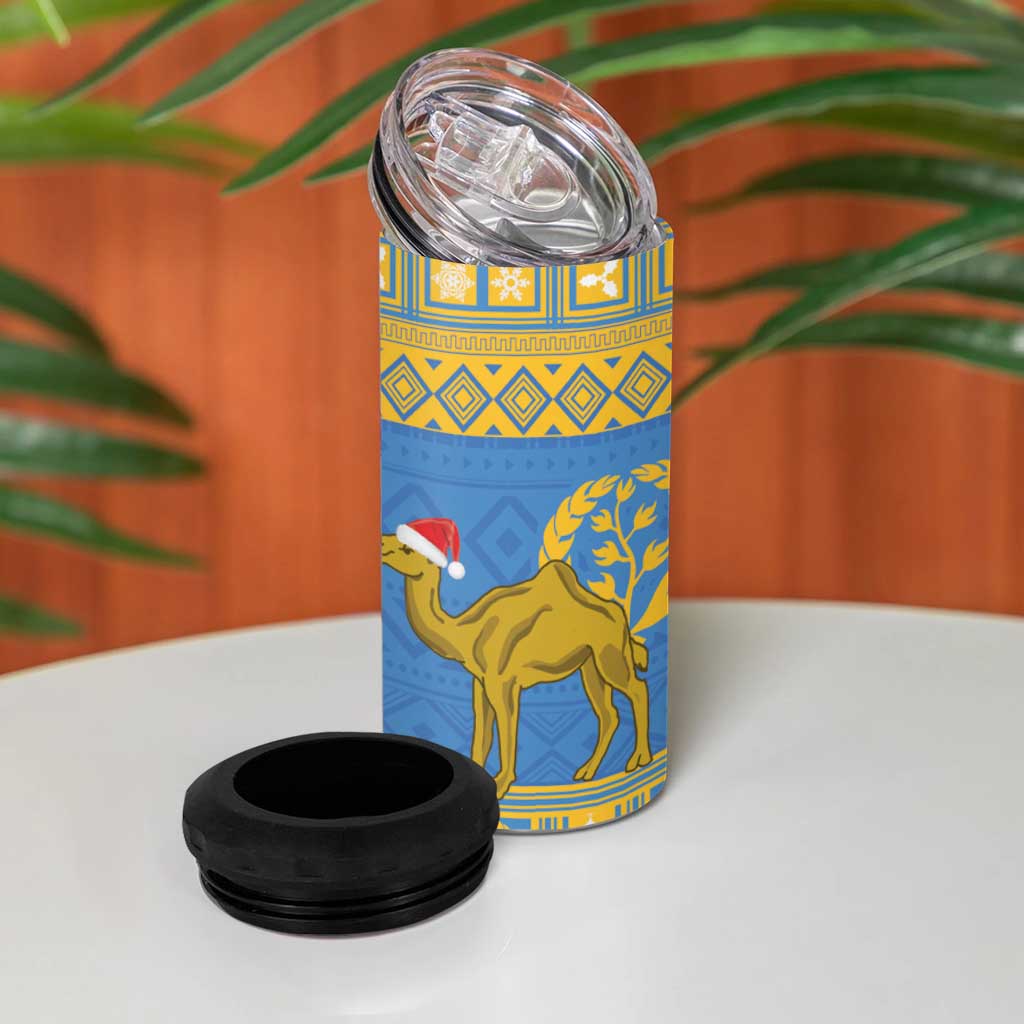 Personalized Eritrea Christmas 4 in 1 Can Cooler Tumbler Ruhus Beal Lidet - National Emblem - Wonder Print Shop