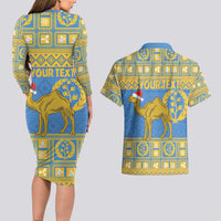 Personalized Eritrea Christmas Couples Matching Long Sleeve Bodycon Dress and Hawaiian Shirt Ruhus Beal Lidet - National Emblem - Wonder Print Shop