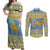 Personalized Eritrea Christmas Couples Matching Off Shoulder Maxi Dress and Long Sleeve Button Shirt Ruhus Beal Lidet - National Emblem - Wonder Print Shop