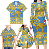 Personalized Eritrea Christmas Family Matching Long Sleeve Bodycon Dress and Hawaiian Shirt Ruhus Beal Lidet - National Emblem - Wonder Print Shop