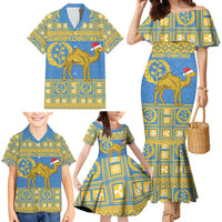 Personalized Eritrea Christmas Family Matching Mermaid Dress and Hawaiian Shirt Ruhus Beal Lidet - National Emblem - Wonder Print Shop