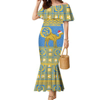 Personalized Eritrea Christmas Family Matching Mermaid Dress and Hawaiian Shirt Ruhus Beal Lidet - National Emblem - Wonder Print Shop