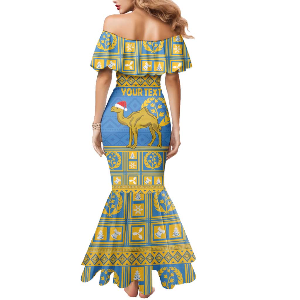 Personalized Eritrea Christmas Family Matching Mermaid Dress and Hawaiian Shirt Ruhus Beal Lidet - National Emblem - Wonder Print Shop