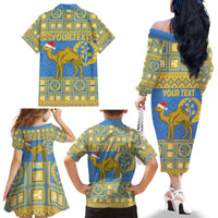 Personalized Eritrea Christmas Family Matching Off The Shoulder Long Sleeve Dress and Hawaiian Shirt Ruhus Beal Lidet - National Emblem - Wonder Print Shop
