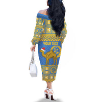 Personalized Eritrea Christmas Family Matching Off The Shoulder Long Sleeve Dress and Hawaiian Shirt Ruhus Beal Lidet - National Emblem - Wonder Print Shop