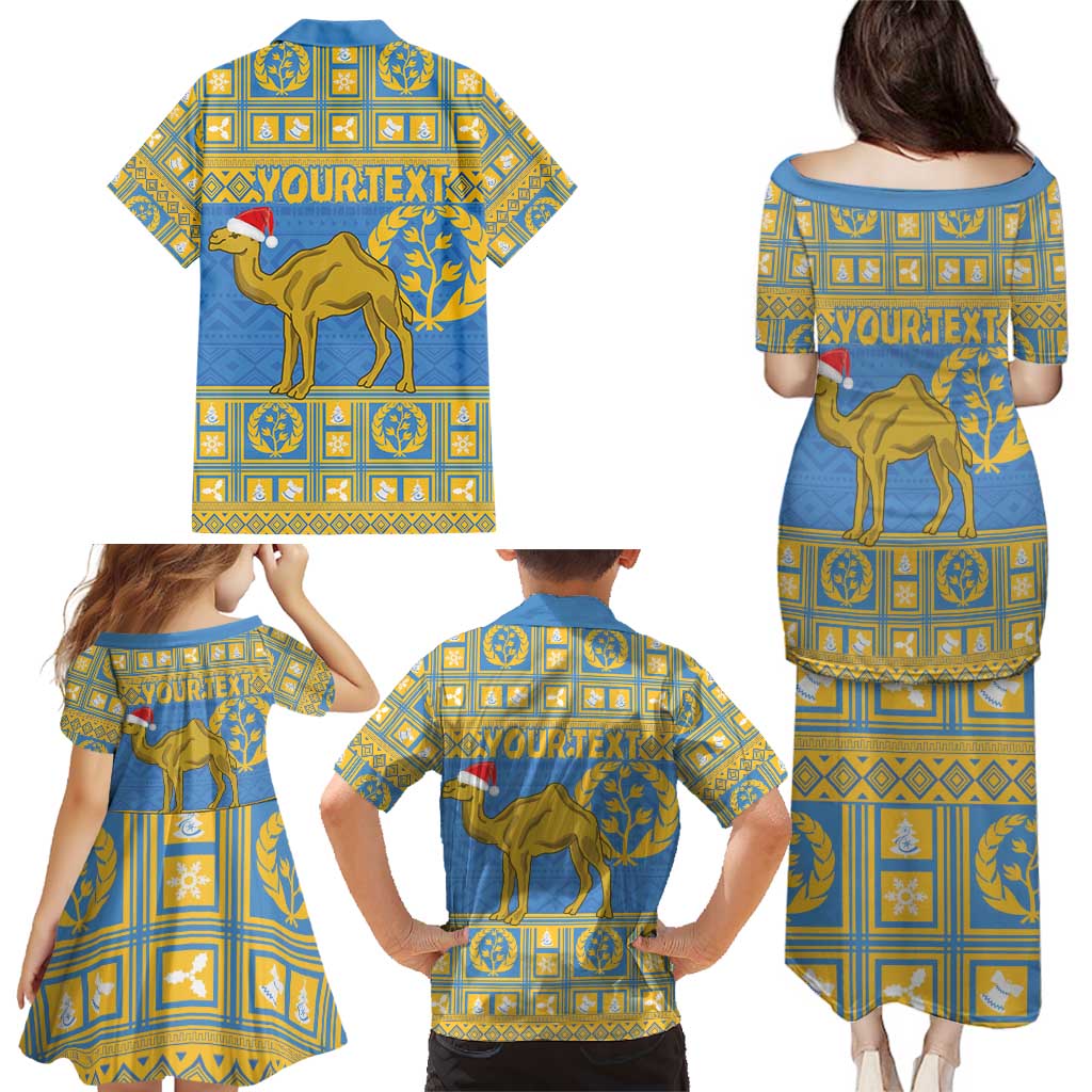Personalized Eritrea Christmas Family Matching Puletasi and Hawaiian Shirt Ruhus Beal Lidet - National Emblem - Wonder Print Shop