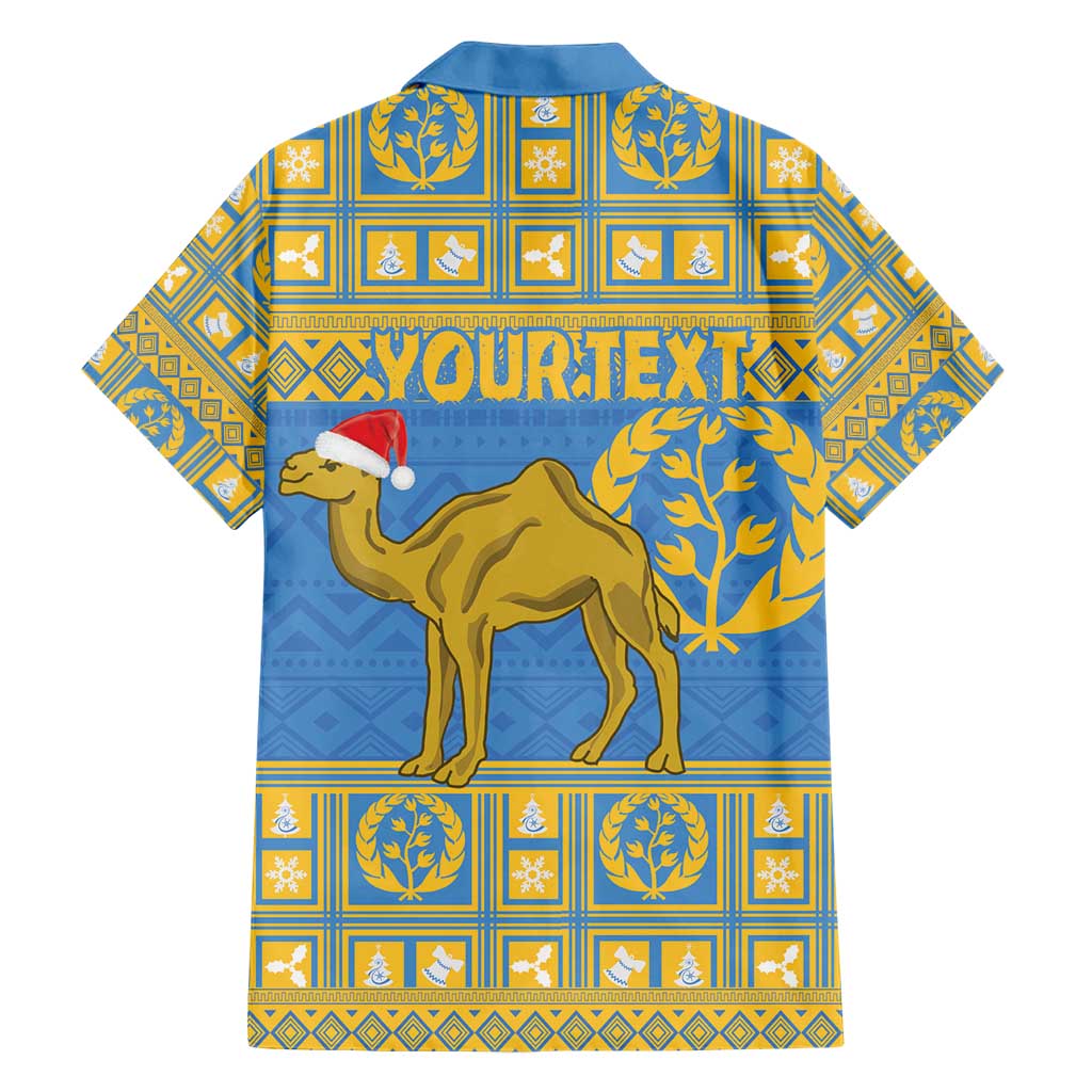 Personalized Eritrea Christmas Family Matching Short Sleeve Bodycon Dress and Hawaiian Shirt Ruhus Beal Lidet - National Emblem - Wonder Print Shop