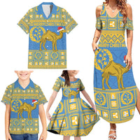 Personalized Eritrea Christmas Family Matching Summer Maxi Dress and Hawaiian Shirt Ruhus Beal Lidet - National Emblem - Wonder Print Shop