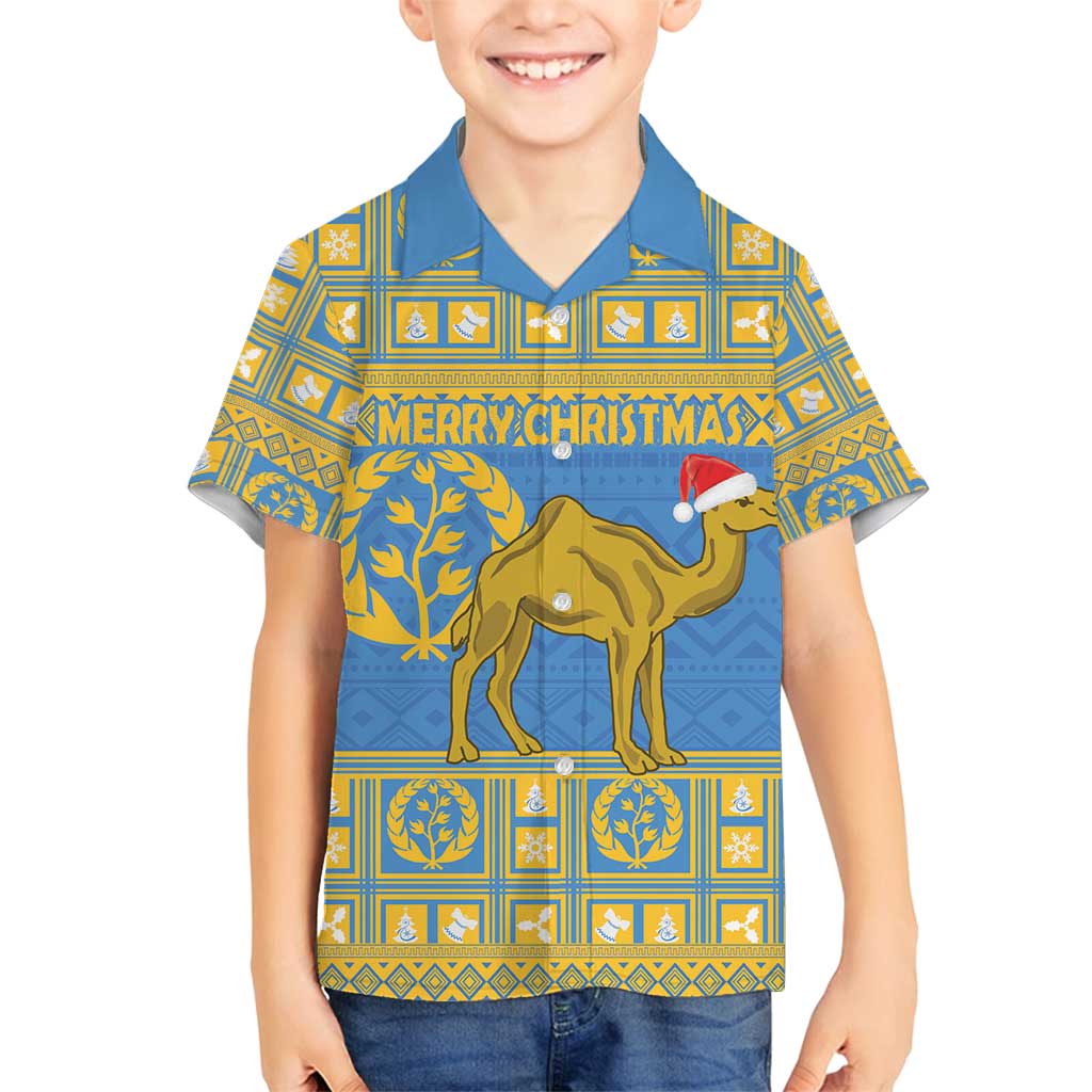 Personalized Eritrea Christmas Family Matching Tank Maxi Dress and Hawaiian Shirt Ruhus Beal Lidet - National Emblem - Wonder Print Shop