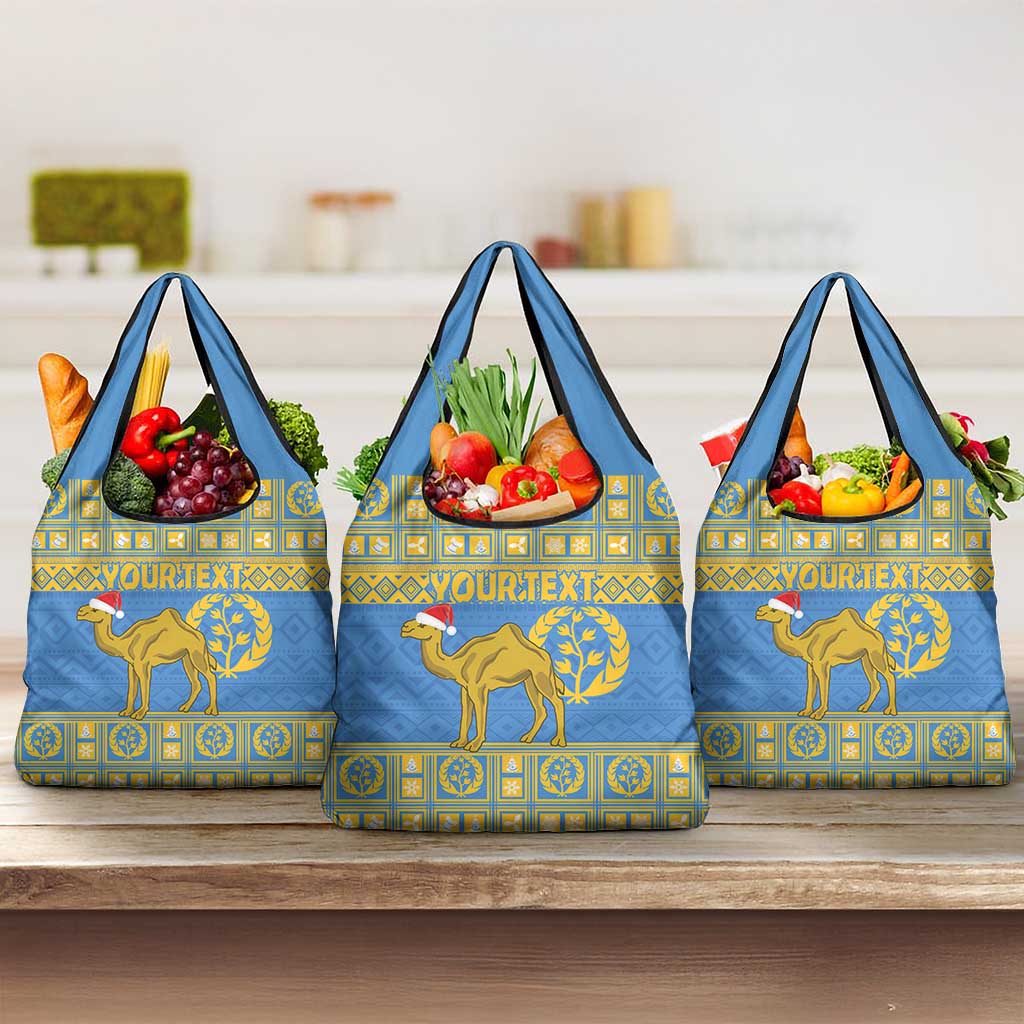 Personalized Eritrea Christmas Grocery Bag Ruhus Beal Lidet - National Emblem