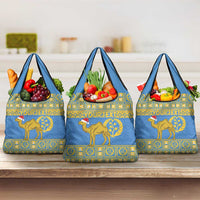 Personalized Eritrea Christmas Grocery Bag Ruhus Beal Lidet - National Emblem