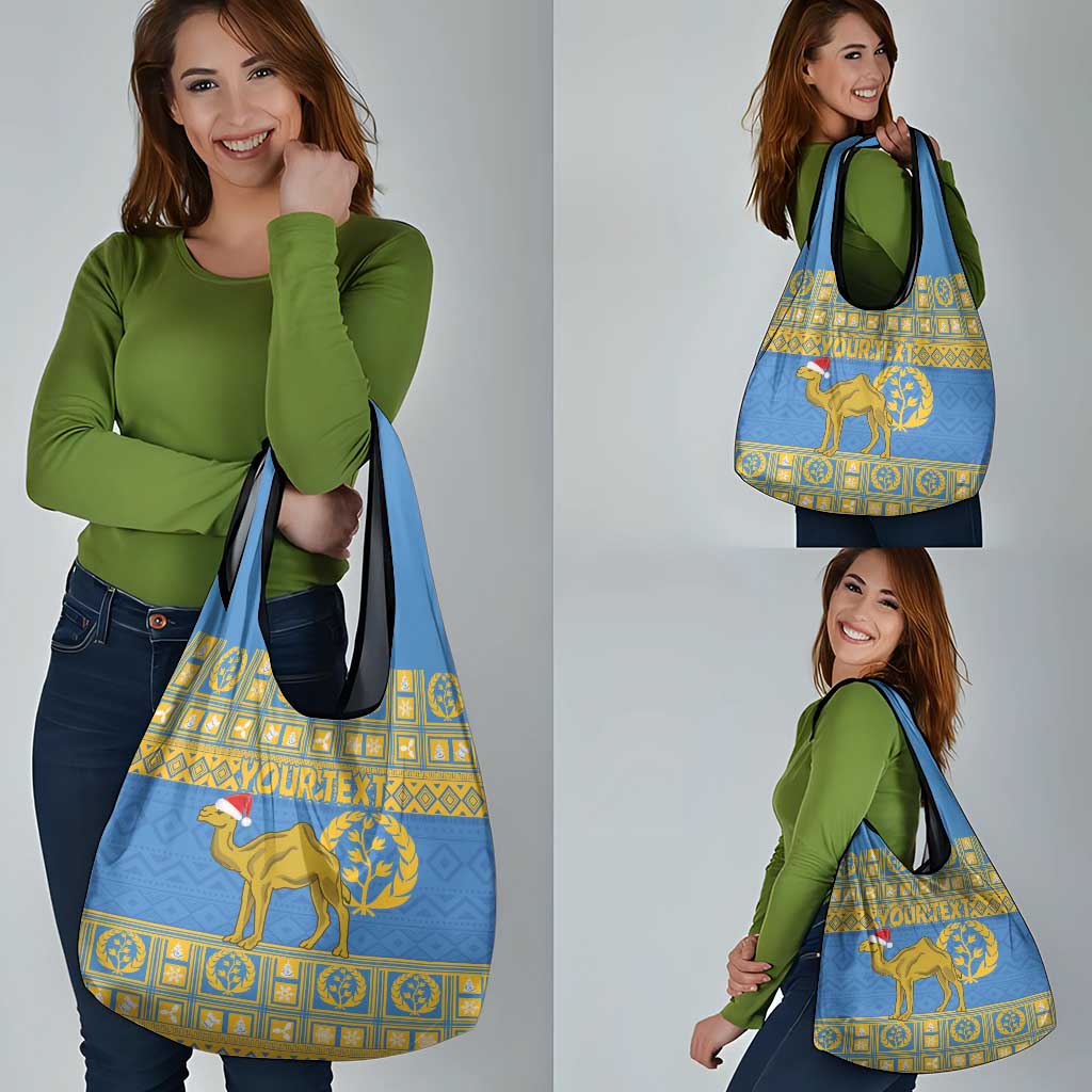 Personalized Eritrea Christmas Grocery Bag Ruhus Beal Lidet - National Emblem