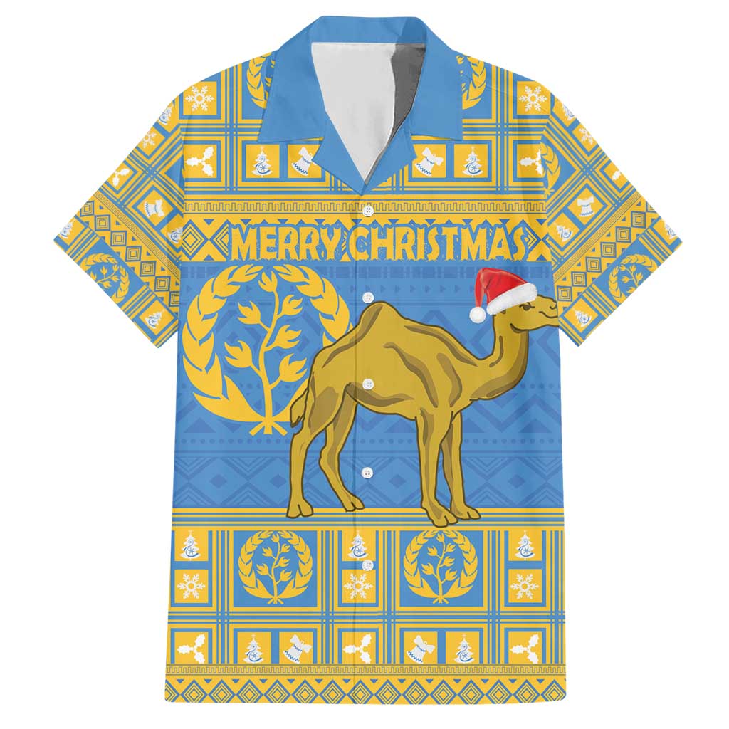 Personalized Eritrea Christmas Hawaiian Shirt Ruhus Beal Lidet - National Emblem - Wonder Print Shop