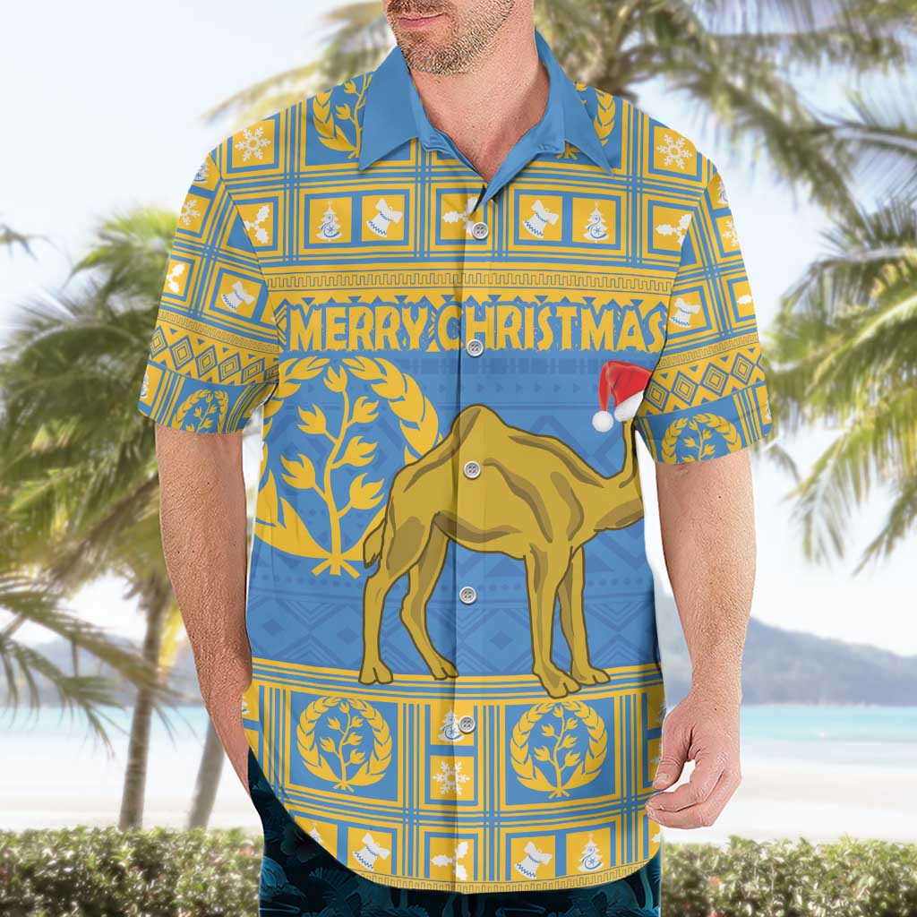 Personalized Eritrea Christmas Hawaiian Shirt Ruhus Beal Lidet - National Emblem - Wonder Print Shop