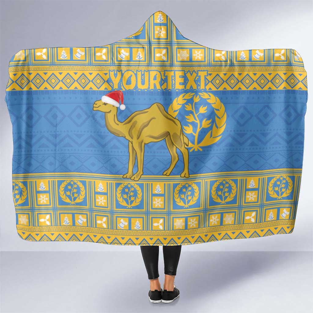 Personalized Eritrea Christmas Hooded Blanket Ruhus Beal Lidet - National Emblem