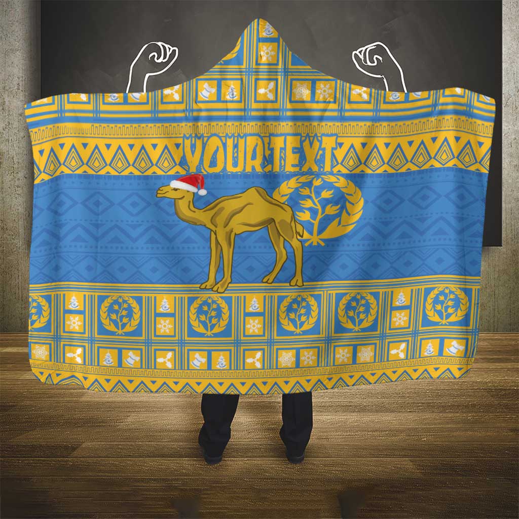Personalized Eritrea Christmas Hooded Blanket Ruhus Beal Lidet - National Emblem