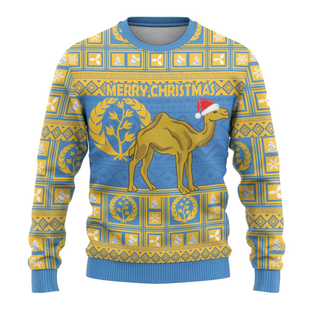 Personalized Eritrea Christmas Ugly Christmas Sweater Ruhus Beal Lidet - National Emblem - Wonder Print Shop