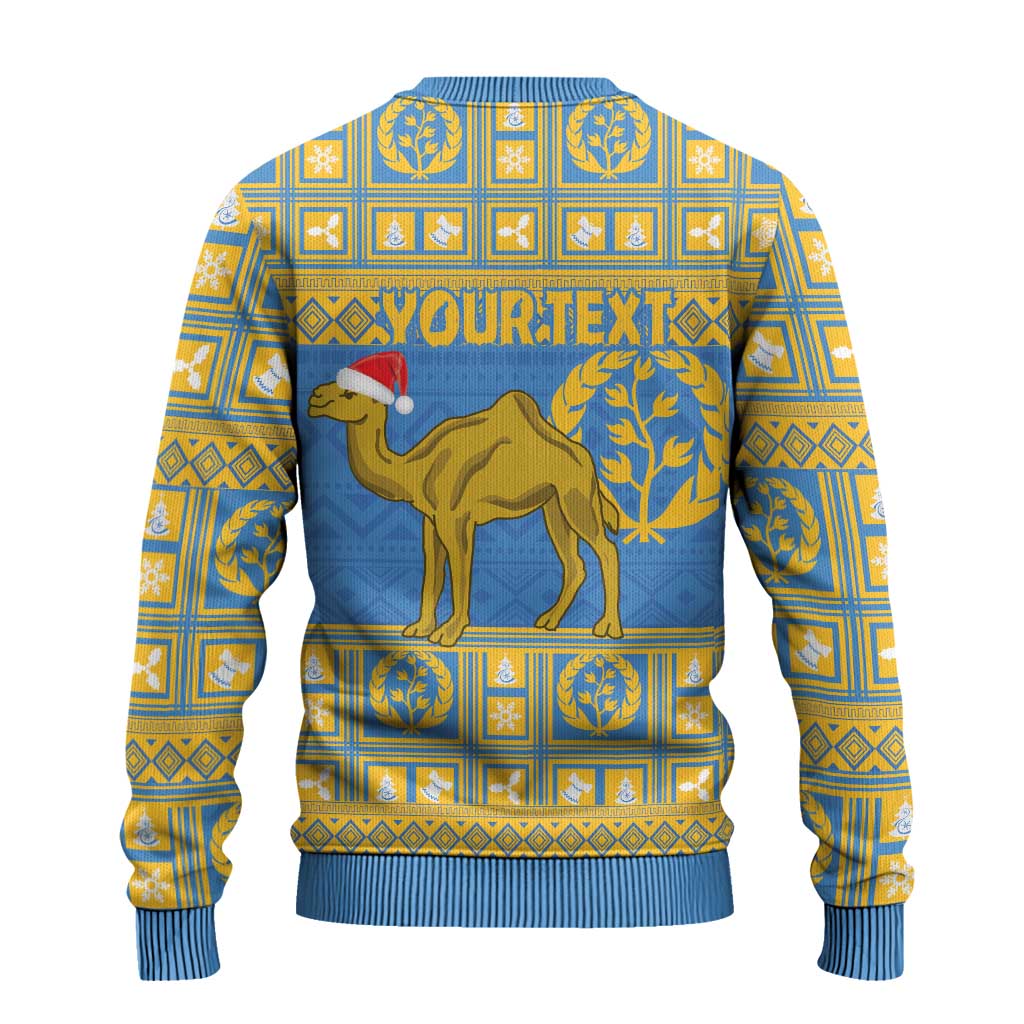 Personalized Eritrea Christmas Ugly Christmas Sweater Ruhus Beal Lidet - National Emblem - Wonder Print Shop
