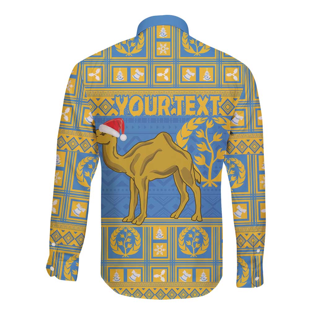 Personalized Eritrea Christmas Long Sleeve Button Shirt Ruhus Beal Lidet - National Emblem - Wonder Print Shop