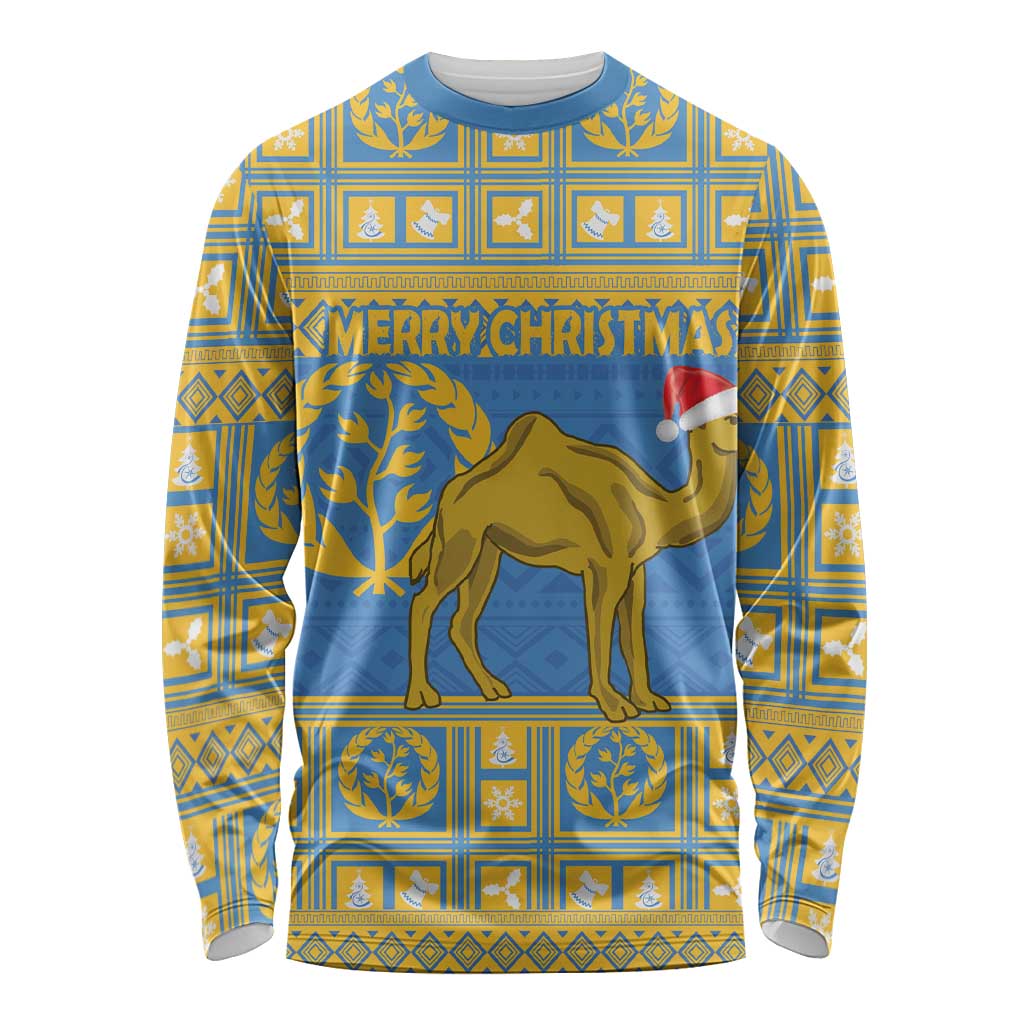 Personalized Eritrea Christmas Long Sleeve Shirt Ruhus Beal Lidet - National Emblem - Wonder Print Shop