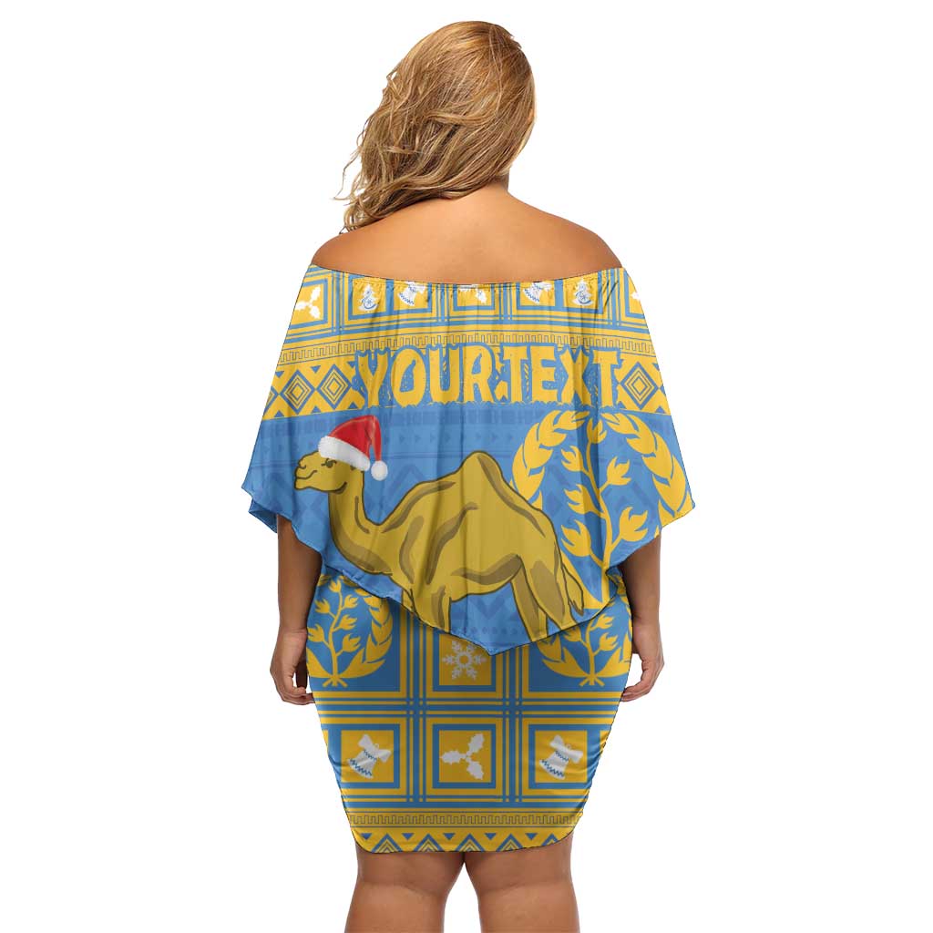 Personalized Eritrea Christmas Off Shoulder Short Dress Ruhus Beal Lidet - National Emblem - Wonder Print Shop