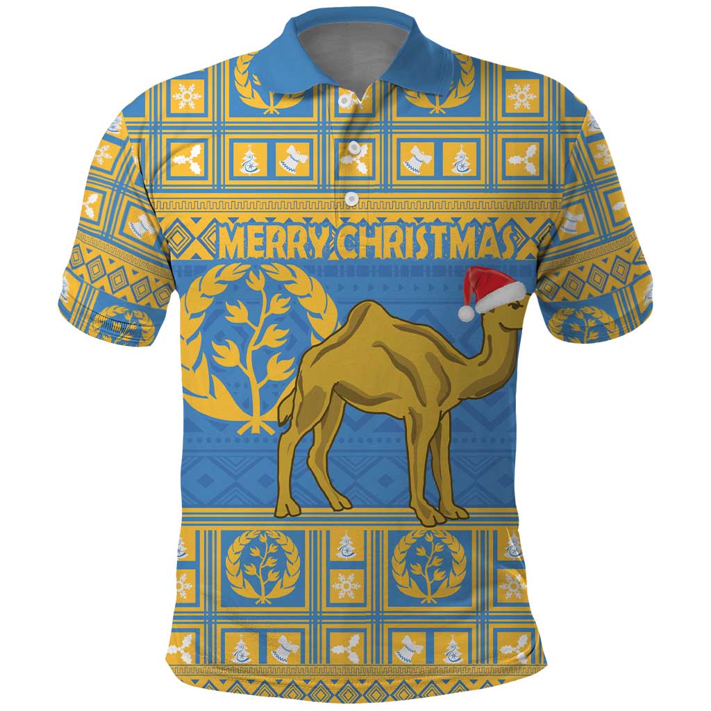 Personalized Eritrea Christmas Polo Shirt Ruhus Beal Lidet - National Emblem - Wonder Print Shop