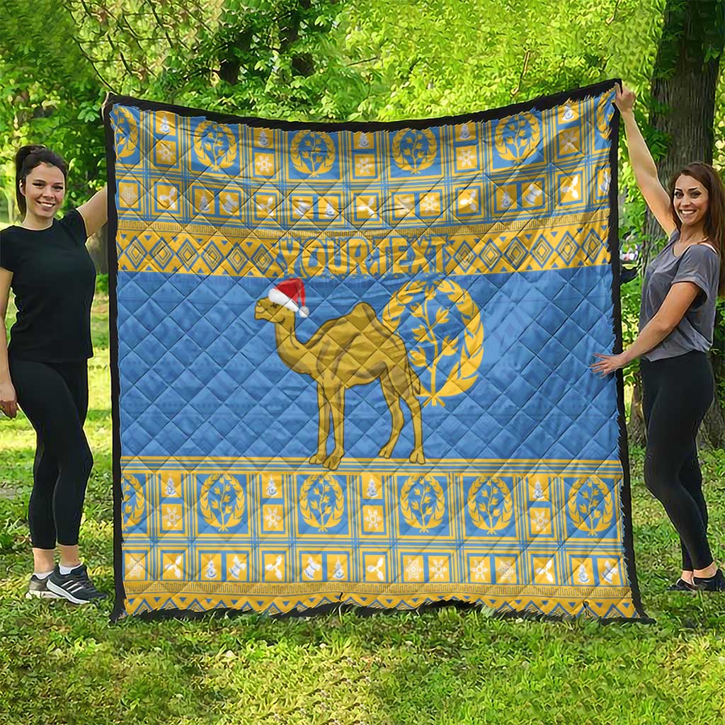 Personalized Eritrea Christmas Quilt Ruhus Beal Lidet - National Emblem - Wonder Print Shop