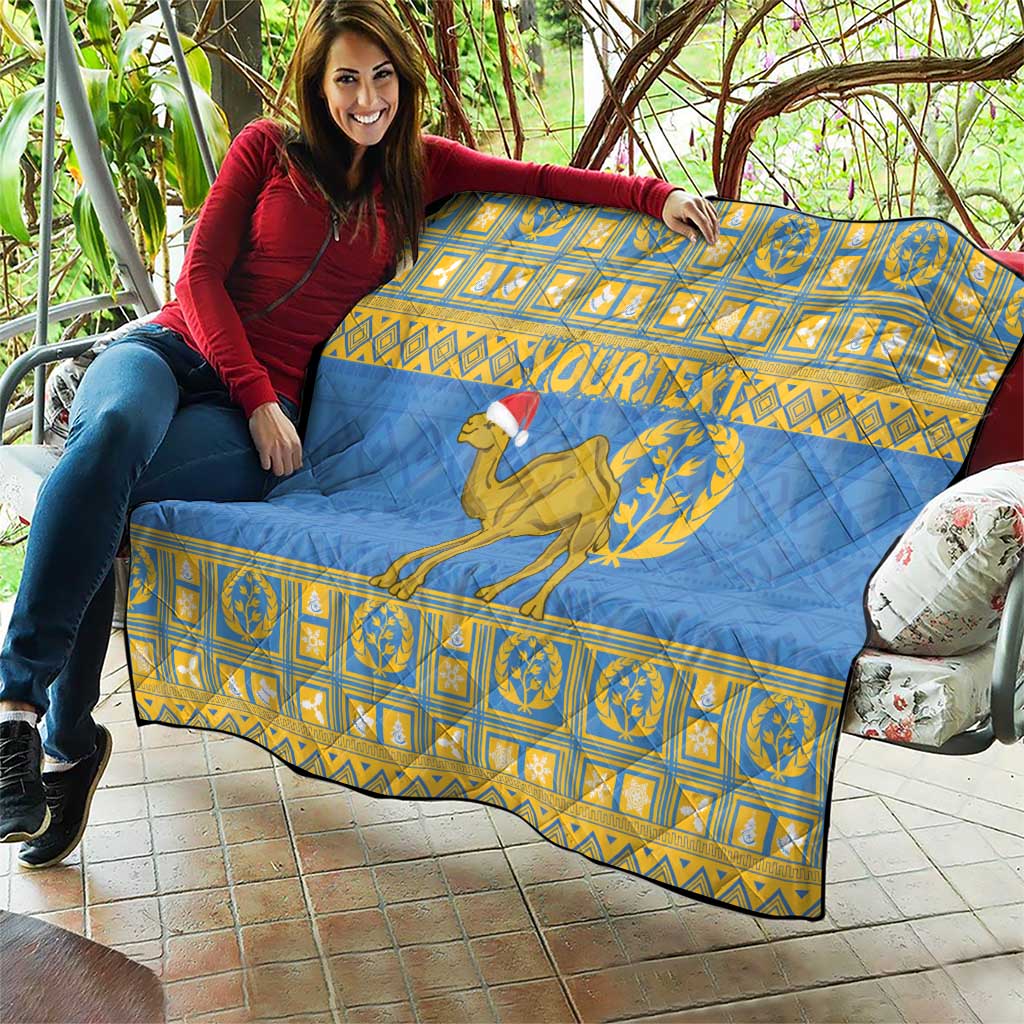 Personalized Eritrea Christmas Quilt Ruhus Beal Lidet - National Emblem - Wonder Print Shop