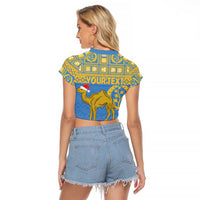 Personalized Eritrea Christmas Raglan Cropped T Shirt Ruhus Beal Lidet - National Emblem - Wonder Print Shop