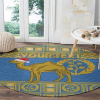 Personalized Eritrea Christmas Round Carpet Ruhus Beal Lidet - National Emblem
