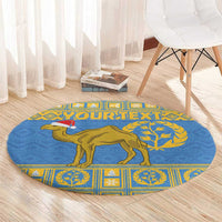 Personalized Eritrea Christmas Round Carpet Ruhus Beal Lidet - National Emblem