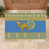 Personalized Eritrea Christmas Rubber Doormat Ruhus Beal Lidet - National Emblem - Wonder Print Shop