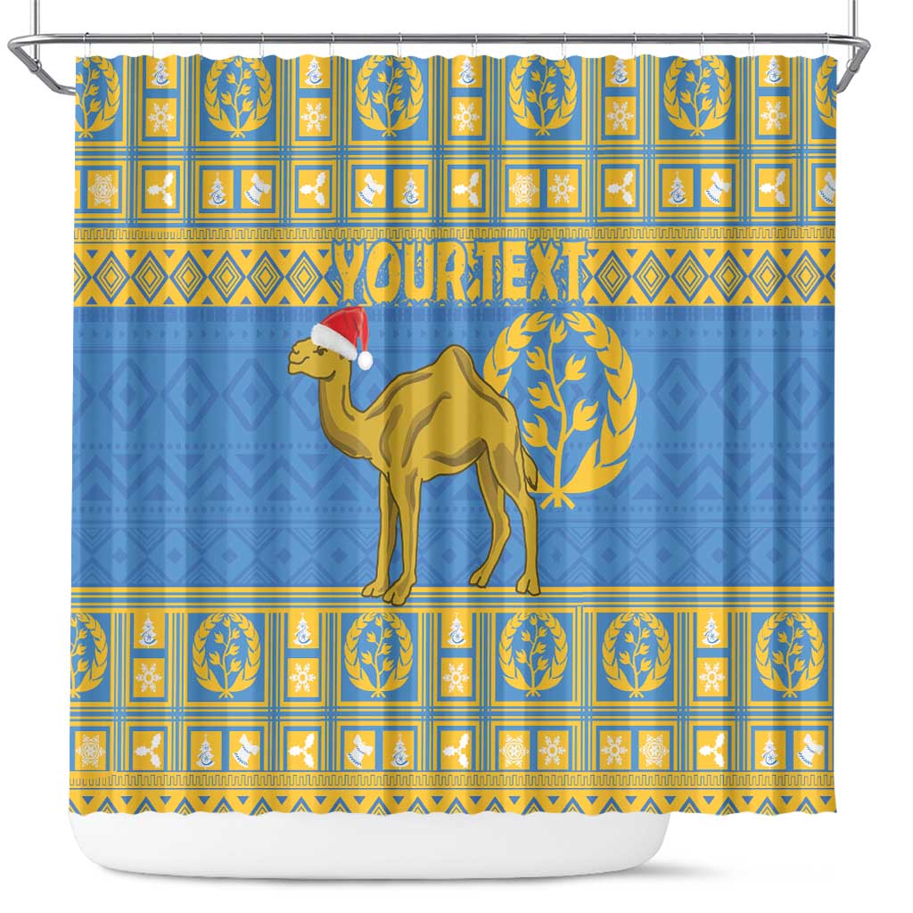 Personalized Eritrea Christmas Shower Curtain Ruhus Beal Lidet - National Emblem