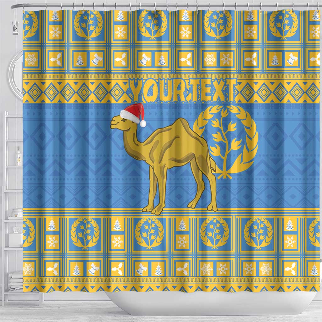 Personalized Eritrea Christmas Shower Curtain Ruhus Beal Lidet - National Emblem
