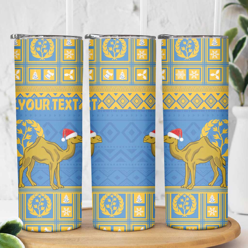 Personalized Eritrea Christmas Skinny Tumbler Ruhus Beal Lidet - National Emblem - Wonder Print Shop