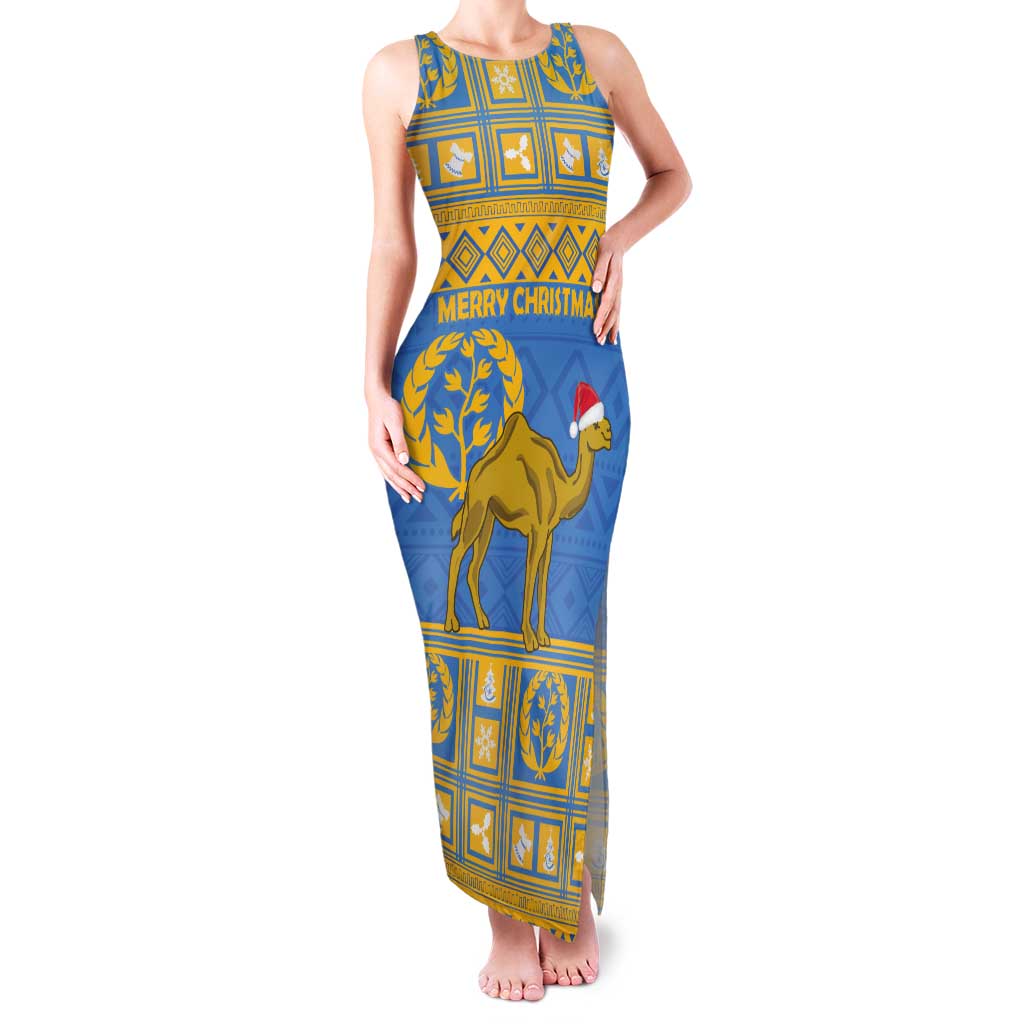 Personalized Eritrea Christmas Tank Maxi Dress Ruhus Beal Lidet - National Emblem - Wonder Print Shop