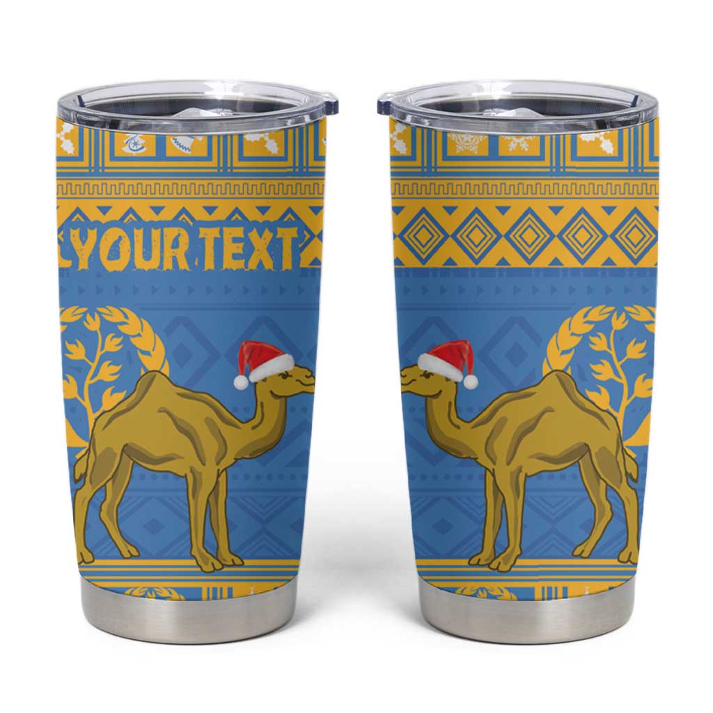 Personalized Eritrea Christmas Tumbler Cup Ruhus Beal Lidet - National Emblem - Wonder Print Shop